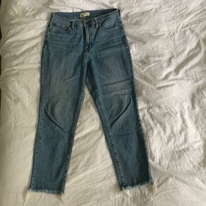 Madewell perfect vintage jean; raw hem edition
